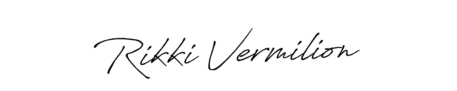 Once you've used our free online signature maker to create your best signature Antro_Vectra_Bolder style, it's time to enjoy all of the benefits that Rikki Vermilion name signing documents. Rikki Vermilion signature style 7 images and pictures png