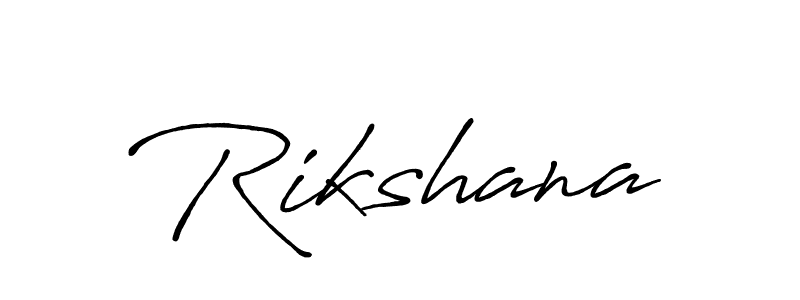 Use a signature maker to create a handwritten signature online. With this signature software, you can design (Antro_Vectra_Bolder) your own signature for name Rikshana. Rikshana signature style 7 images and pictures png