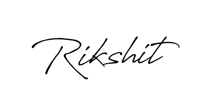 How to make Rikshit name signature. Use Antro_Vectra_Bolder style for creating short signs online. This is the latest handwritten sign. Rikshit signature style 7 images and pictures png