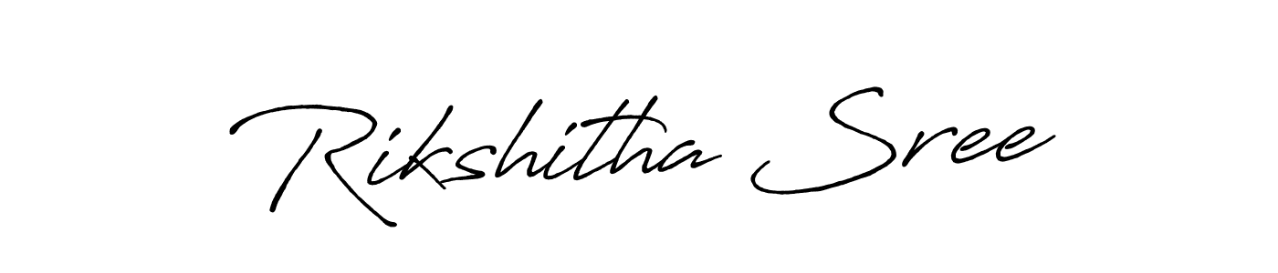 How to Draw Rikshitha Sree signature style? Antro_Vectra_Bolder is a latest design signature styles for name Rikshitha Sree. Rikshitha Sree signature style 7 images and pictures png
