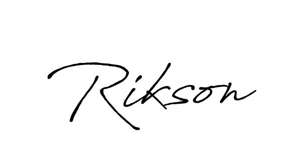 You should practise on your own different ways (Antro_Vectra_Bolder) to write your name (Rikson) in signature. don't let someone else do it for you. Rikson signature style 7 images and pictures png