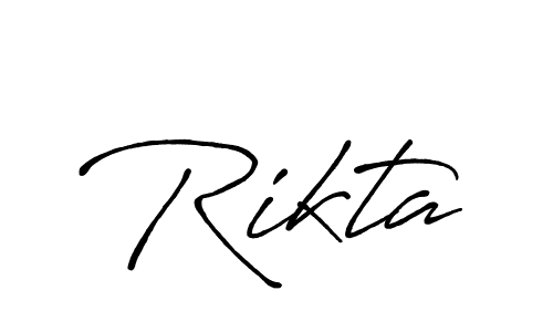 Create a beautiful signature design for name Rikta. With this signature (Antro_Vectra_Bolder) fonts, you can make a handwritten signature for free. Rikta signature style 7 images and pictures png