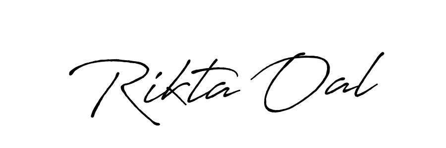 Create a beautiful signature design for name Rikta Oal. With this signature (Antro_Vectra_Bolder) fonts, you can make a handwritten signature for free. Rikta Oal signature style 7 images and pictures png