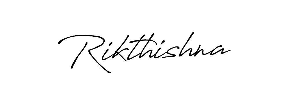 How to make Rikthishna name signature. Use Antro_Vectra_Bolder style for creating short signs online. This is the latest handwritten sign. Rikthishna signature style 7 images and pictures png