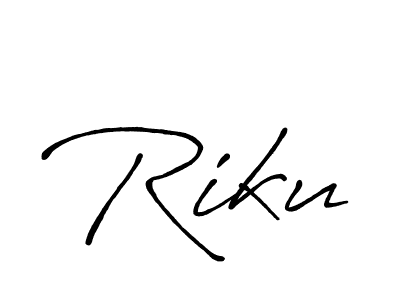 Create a beautiful signature design for name Riku. With this signature (Antro_Vectra_Bolder) fonts, you can make a handwritten signature for free. Riku signature style 7 images and pictures png