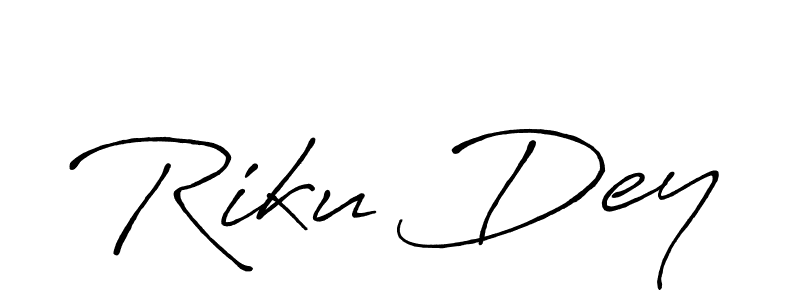 Make a beautiful signature design for name Riku Dey. With this signature (Antro_Vectra_Bolder) style, you can create a handwritten signature for free. Riku Dey signature style 7 images and pictures png