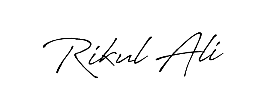 Also we have Rikul Ali name is the best signature style. Create professional handwritten signature collection using Antro_Vectra_Bolder autograph style. Rikul Ali signature style 7 images and pictures png