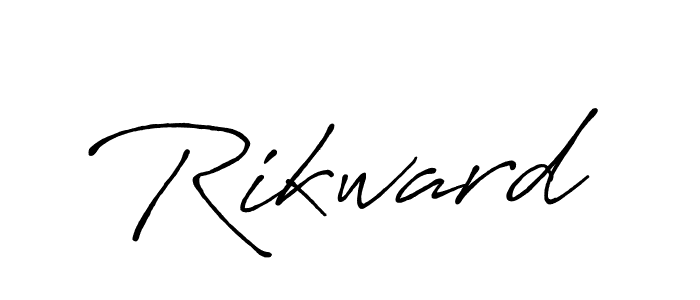 Create a beautiful signature design for name Rikward. With this signature (Antro_Vectra_Bolder) fonts, you can make a handwritten signature for free. Rikward signature style 7 images and pictures png