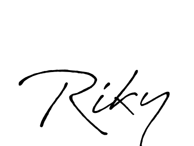 The best way (Antro_Vectra_Bolder) to make a short signature is to pick only two or three words in your name. The name Riky include a total of six letters. For converting this name. Riky signature style 7 images and pictures png