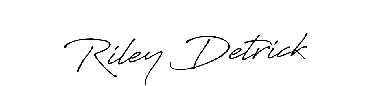 How to make Riley Detrick name signature. Use Antro_Vectra_Bolder style for creating short signs online. This is the latest handwritten sign. Riley Detrick signature style 7 images and pictures png