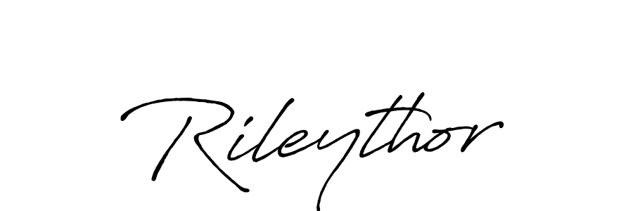 How to make Rileythor name signature. Use Antro_Vectra_Bolder style for creating short signs online. This is the latest handwritten sign. Rileythor signature style 7 images and pictures png