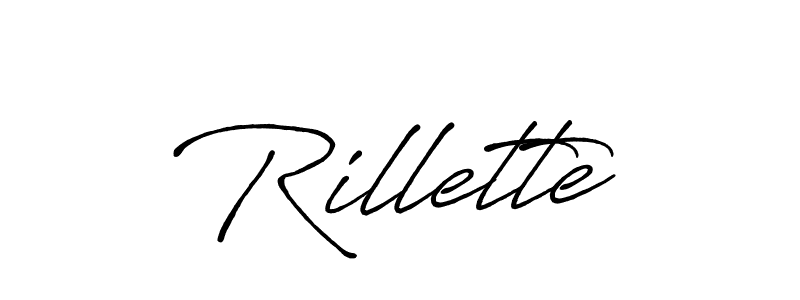 Also You can easily find your signature by using the search form. We will create Rillette name handwritten signature images for you free of cost using Antro_Vectra_Bolder sign style. Rillette signature style 7 images and pictures png