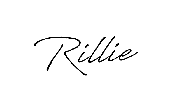 Also we have Rillie name is the best signature style. Create professional handwritten signature collection using Antro_Vectra_Bolder autograph style. Rillie signature style 7 images and pictures png