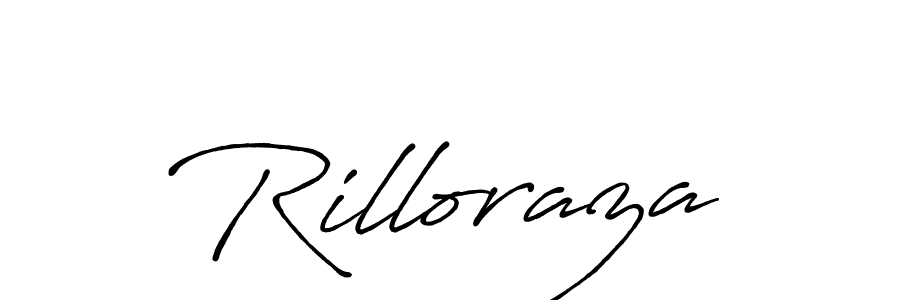 Design your own signature with our free online signature maker. With this signature software, you can create a handwritten (Antro_Vectra_Bolder) signature for name Rilloraza. Rilloraza signature style 7 images and pictures png