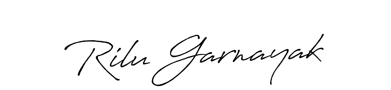 Use a signature maker to create a handwritten signature online. With this signature software, you can design (Antro_Vectra_Bolder) your own signature for name Rilu Garnayak. Rilu Garnayak signature style 7 images and pictures png