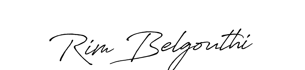 How to make Rim Belgouthi name signature. Use Antro_Vectra_Bolder style for creating short signs online. This is the latest handwritten sign. Rim Belgouthi signature style 7 images and pictures png