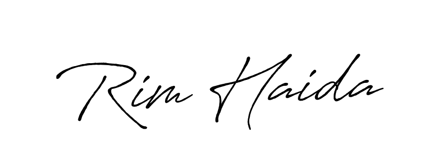 Create a beautiful signature design for name Rim Haida. With this signature (Antro_Vectra_Bolder) fonts, you can make a handwritten signature for free. Rim Haida signature style 7 images and pictures png