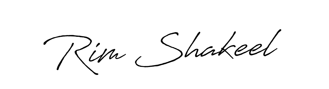 Design your own signature with our free online signature maker. With this signature software, you can create a handwritten (Antro_Vectra_Bolder) signature for name Rim Shakeel. Rim Shakeel signature style 7 images and pictures png