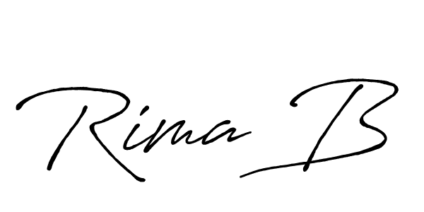 Rima B stylish signature style. Best Handwritten Sign (Antro_Vectra_Bolder) for my name. Handwritten Signature Collection Ideas for my name Rima B. Rima B signature style 7 images and pictures png