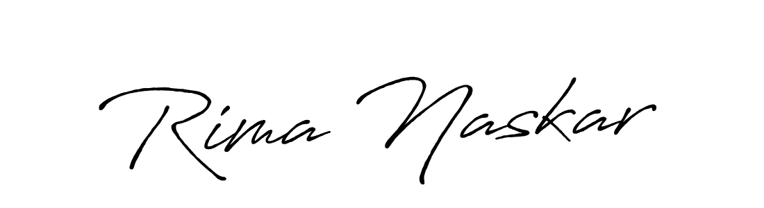 Make a beautiful signature design for name Rima Naskar. With this signature (Antro_Vectra_Bolder) style, you can create a handwritten signature for free. Rima Naskar signature style 7 images and pictures png