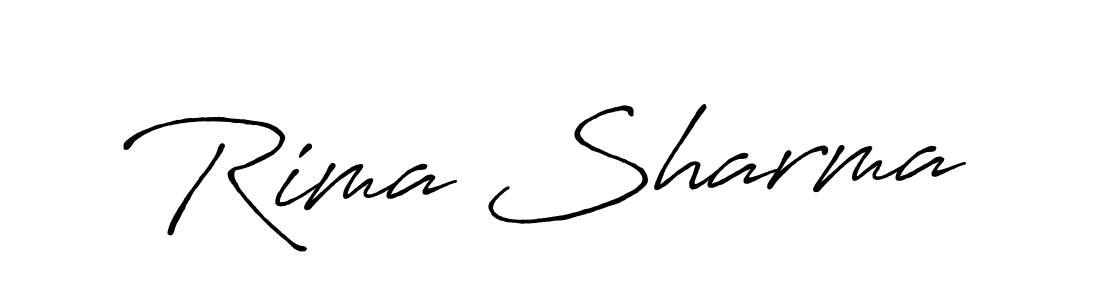 Make a beautiful signature design for name Rima Sharma. With this signature (Antro_Vectra_Bolder) style, you can create a handwritten signature for free. Rima Sharma signature style 7 images and pictures png