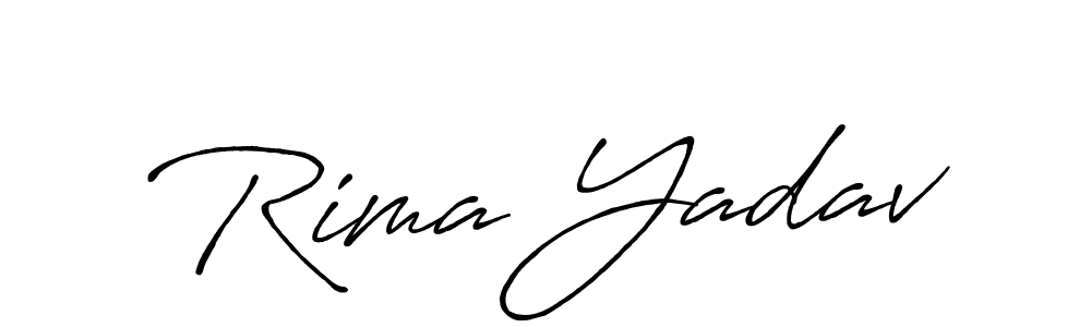 Create a beautiful signature design for name Rima Yadav. With this signature (Antro_Vectra_Bolder) fonts, you can make a handwritten signature for free. Rima Yadav signature style 7 images and pictures png