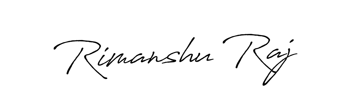 How to Draw Rimanshu Raj signature style? Antro_Vectra_Bolder is a latest design signature styles for name Rimanshu Raj. Rimanshu Raj signature style 7 images and pictures png