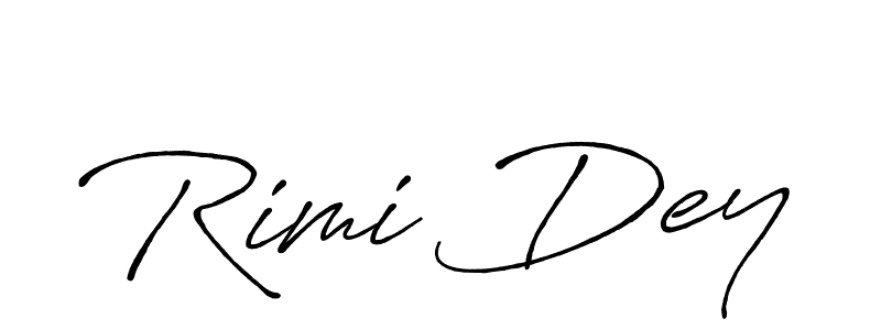 Antro_Vectra_Bolder is a professional signature style that is perfect for those who want to add a touch of class to their signature. It is also a great choice for those who want to make their signature more unique. Get Rimi Dey name to fancy signature for free. Rimi Dey signature style 7 images and pictures png