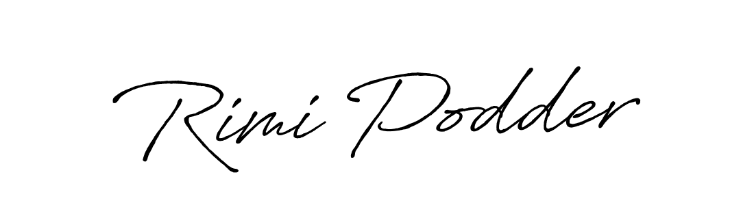 Design your own signature with our free online signature maker. With this signature software, you can create a handwritten (Antro_Vectra_Bolder) signature for name Rimi Podder. Rimi Podder signature style 7 images and pictures png