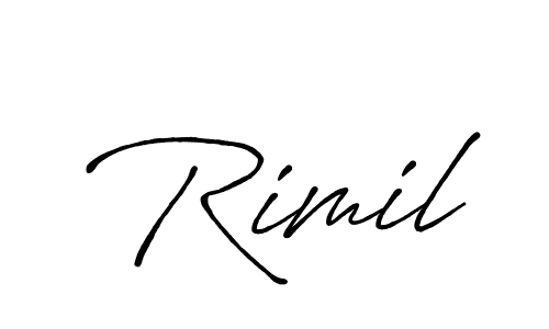 It looks lik you need a new signature style for name Rimil. Design unique handwritten (Antro_Vectra_Bolder) signature with our free signature maker in just a few clicks. Rimil signature style 7 images and pictures png