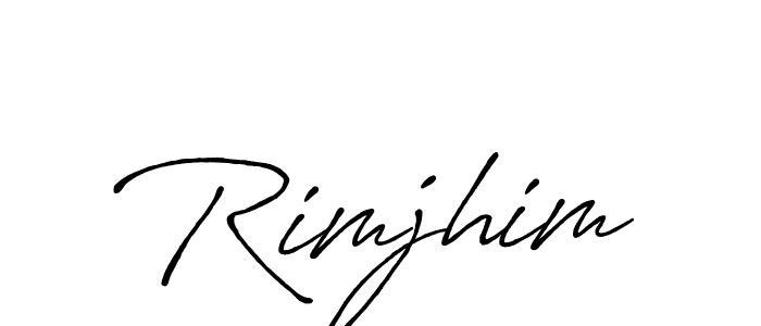 Create a beautiful signature design for name Rimjhim. With this signature (Antro_Vectra_Bolder) fonts, you can make a handwritten signature for free. Rimjhim signature style 7 images and pictures png