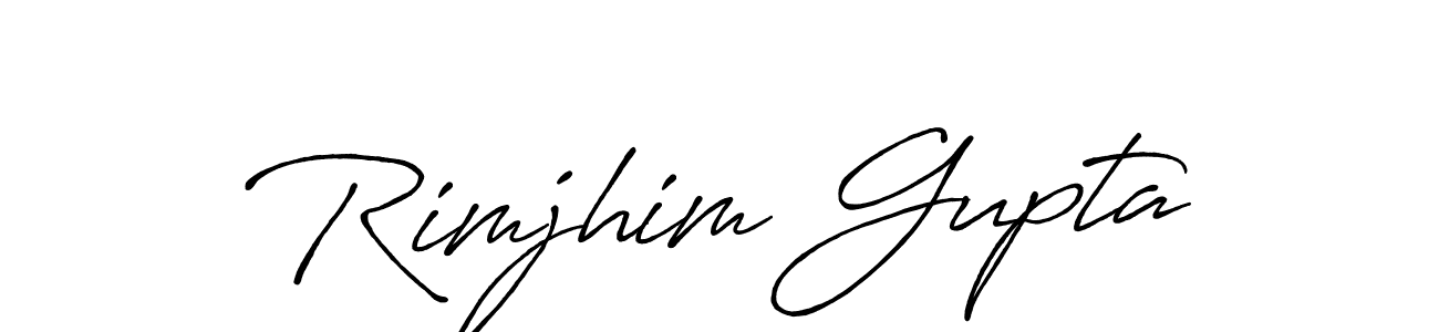 Antro_Vectra_Bolder is a professional signature style that is perfect for those who want to add a touch of class to their signature. It is also a great choice for those who want to make their signature more unique. Get Rimjhim Gupta name to fancy signature for free. Rimjhim Gupta signature style 7 images and pictures png