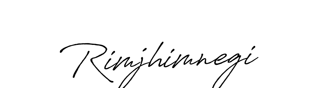 Rimjhimnegi stylish signature style. Best Handwritten Sign (Antro_Vectra_Bolder) for my name. Handwritten Signature Collection Ideas for my name Rimjhimnegi. Rimjhimnegi signature style 7 images and pictures png