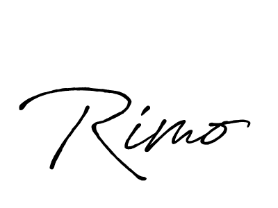 Rimo stylish signature style. Best Handwritten Sign (Antro_Vectra_Bolder) for my name. Handwritten Signature Collection Ideas for my name Rimo. Rimo signature style 7 images and pictures png