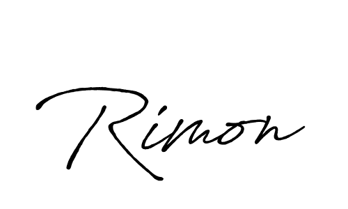 Create a beautiful signature design for name Rimon. With this signature (Antro_Vectra_Bolder) fonts, you can make a handwritten signature for free. Rimon signature style 7 images and pictures png