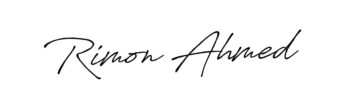 Antro_Vectra_Bolder is a professional signature style that is perfect for those who want to add a touch of class to their signature. It is also a great choice for those who want to make their signature more unique. Get Rimon Ahmed name to fancy signature for free. Rimon Ahmed signature style 7 images and pictures png