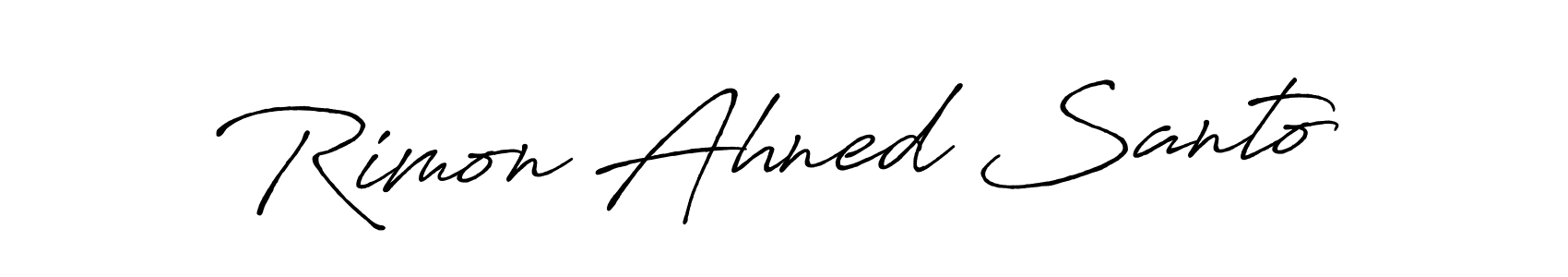 It looks lik you need a new signature style for name Rimon Ahned Santo. Design unique handwritten (Antro_Vectra_Bolder) signature with our free signature maker in just a few clicks. Rimon Ahned Santo signature style 7 images and pictures png