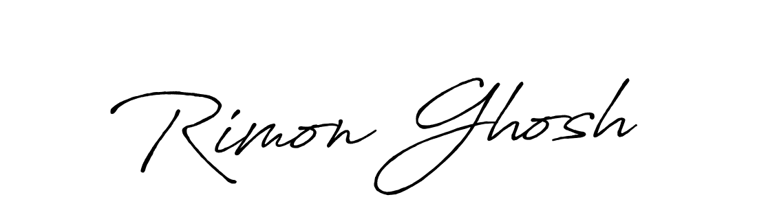 Use a signature maker to create a handwritten signature online. With this signature software, you can design (Antro_Vectra_Bolder) your own signature for name Rimon Ghosh. Rimon Ghosh signature style 7 images and pictures png