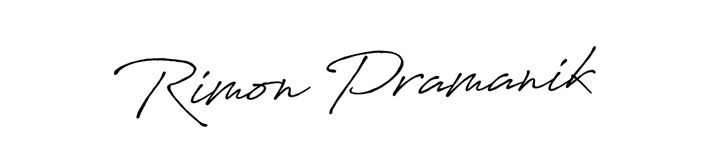 Also we have Rimon Pramanik name is the best signature style. Create professional handwritten signature collection using Antro_Vectra_Bolder autograph style. Rimon Pramanik signature style 7 images and pictures png