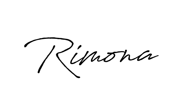 Design your own signature with our free online signature maker. With this signature software, you can create a handwritten (Antro_Vectra_Bolder) signature for name Rimona. Rimona signature style 7 images and pictures png