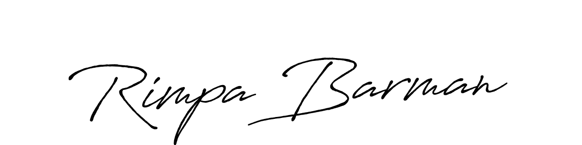 Design your own signature with our free online signature maker. With this signature software, you can create a handwritten (Antro_Vectra_Bolder) signature for name Rimpa Barman. Rimpa Barman signature style 7 images and pictures png