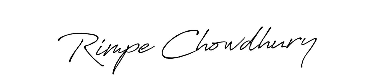 Use a signature maker to create a handwritten signature online. With this signature software, you can design (Antro_Vectra_Bolder) your own signature for name Rimpe Chowdhury. Rimpe Chowdhury signature style 7 images and pictures png