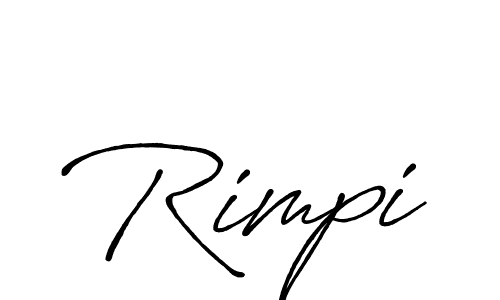 Create a beautiful signature design for name Rimpi. With this signature (Antro_Vectra_Bolder) fonts, you can make a handwritten signature for free. Rimpi signature style 7 images and pictures png