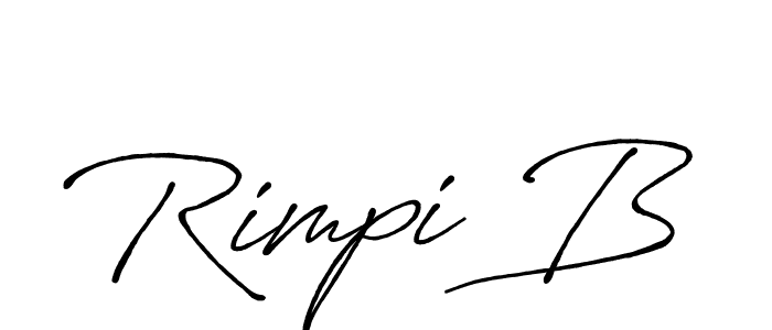 Design your own signature with our free online signature maker. With this signature software, you can create a handwritten (Antro_Vectra_Bolder) signature for name Rimpi B. Rimpi B signature style 7 images and pictures png