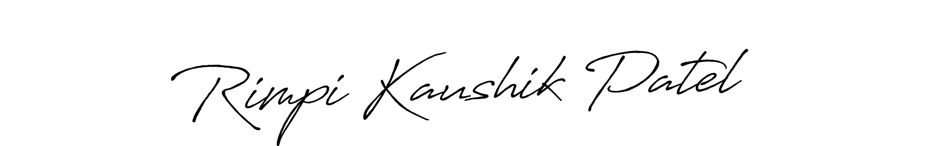 Design your own signature with our free online signature maker. With this signature software, you can create a handwritten (Antro_Vectra_Bolder) signature for name Rimpi Kaushik Patel. Rimpi Kaushik Patel signature style 7 images and pictures png