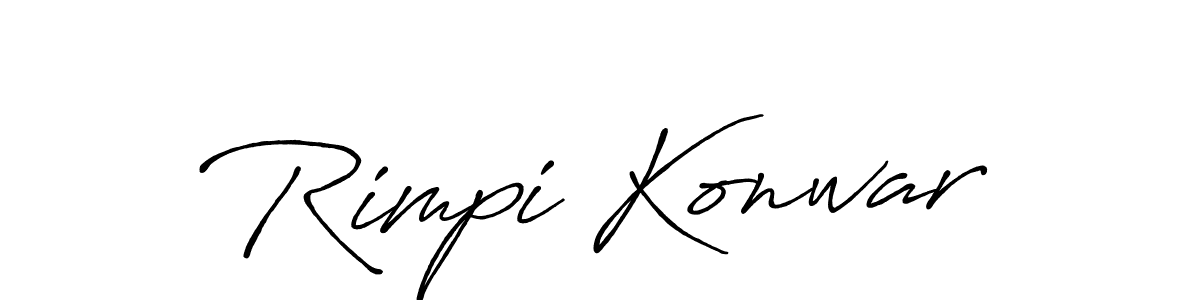 Design your own signature with our free online signature maker. With this signature software, you can create a handwritten (Antro_Vectra_Bolder) signature for name Rimpi Konwar. Rimpi Konwar signature style 7 images and pictures png
