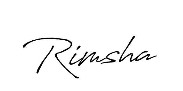 if you are searching for the best signature style for your name Rimsha. so please give up your signature search. here we have designed multiple signature styles  using Antro_Vectra_Bolder. Rimsha signature style 7 images and pictures png