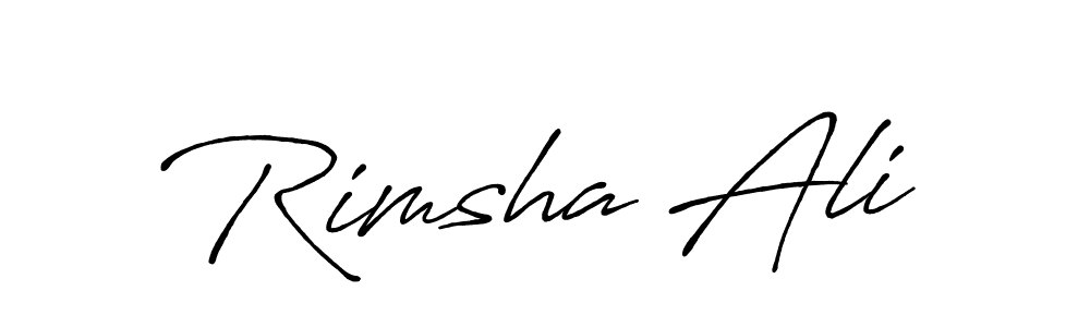 It looks lik you need a new signature style for name Rimsha Ali. Design unique handwritten (Antro_Vectra_Bolder) signature with our free signature maker in just a few clicks. Rimsha Ali signature style 7 images and pictures png