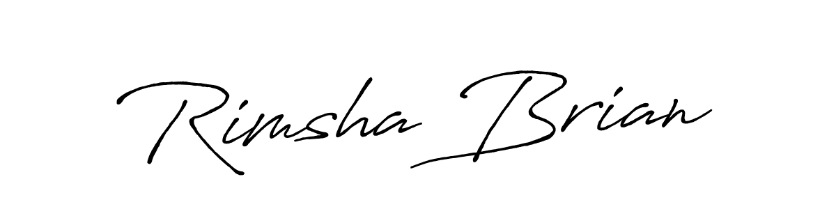 You can use this online signature creator to create a handwritten signature for the name Rimsha Brian. This is the best online autograph maker. Rimsha Brian signature style 7 images and pictures png