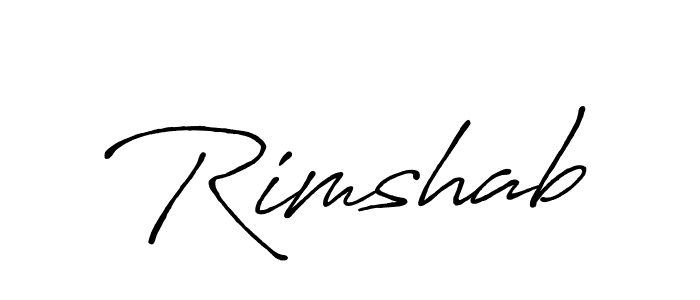if you are searching for the best signature style for your name Rimshab. so please give up your signature search. here we have designed multiple signature styles  using Antro_Vectra_Bolder. Rimshab signature style 7 images and pictures png